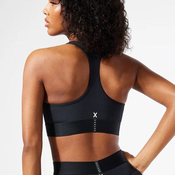 SAVAGE X FENTY Lineup Low-Impact Sports‎ Bra Cavia (Black) M NWT in packaging - Picture 2 of 6
